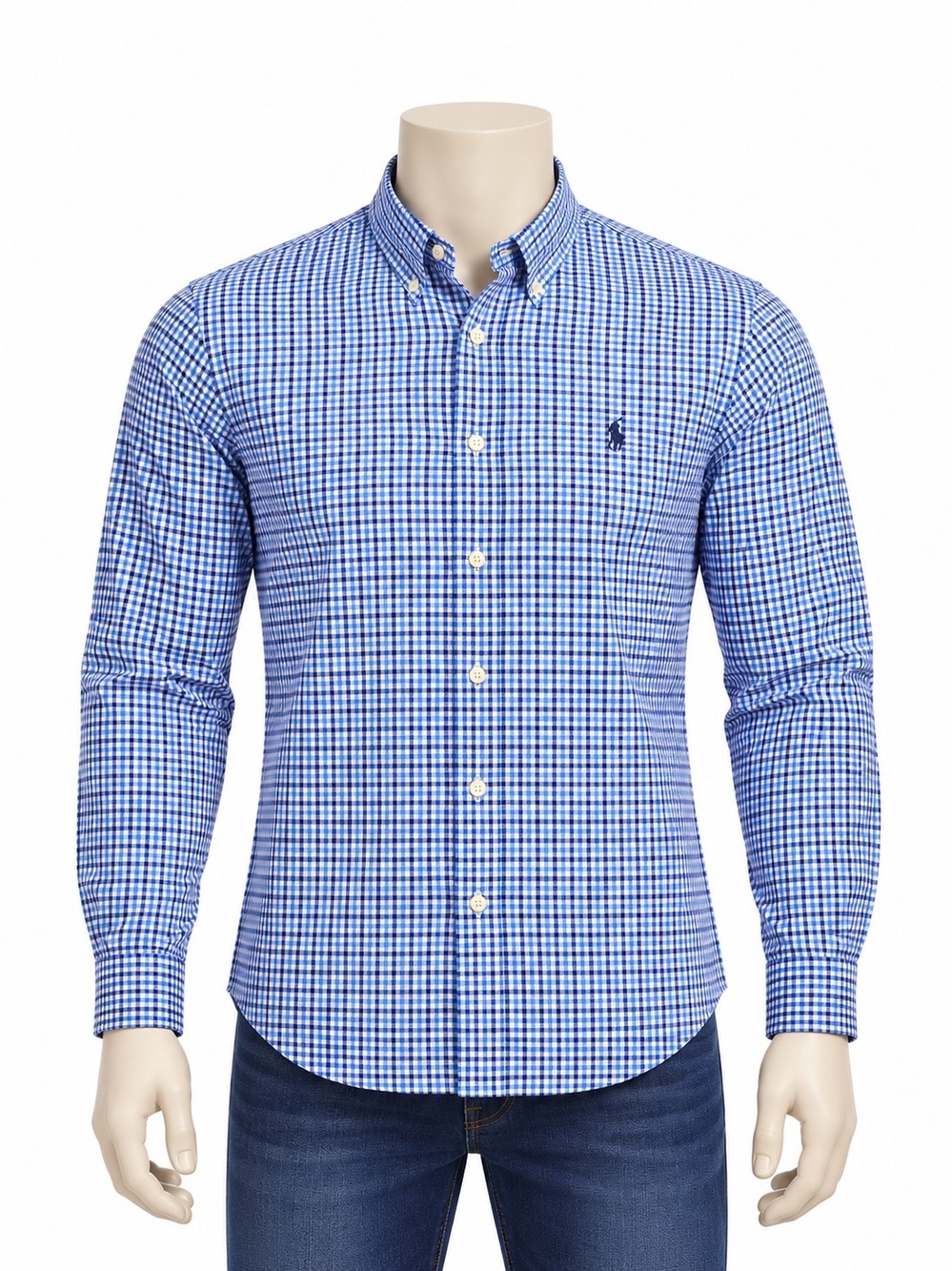 Polo by Ralph Lauren Blue Gingham Button-Down Shirt